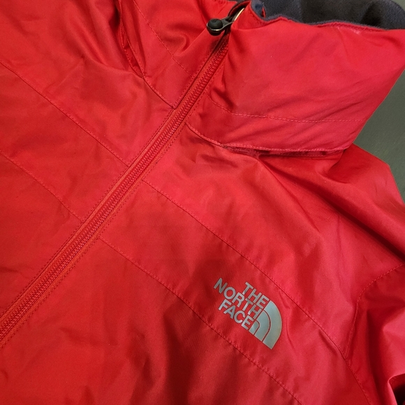 The North Face Women's Windbreaker Sz XL Red Hydrenalite Windproof Rain Hooded - Picture 7 of 7